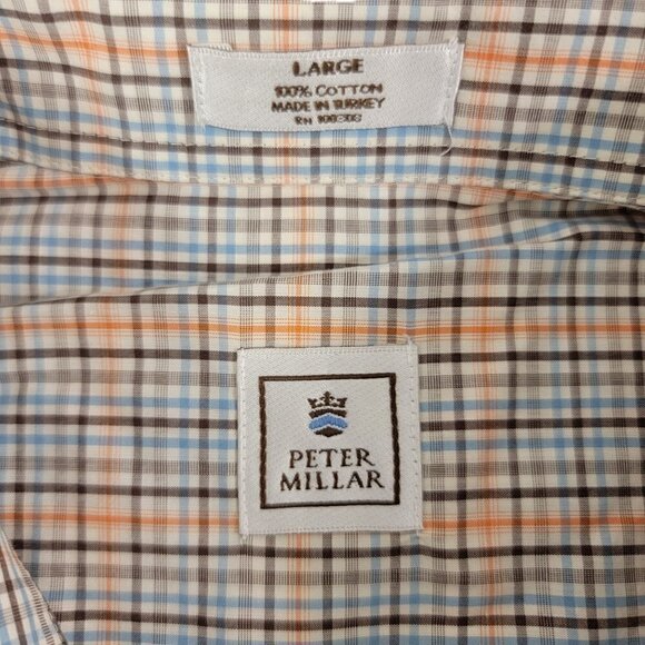 Peter Millar Men’s 100% Cotton Long Sleeve Button Down Shirt  - Size Large - Picture 4 of 14